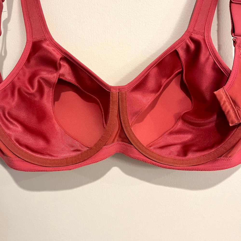 Wacoal Sports Bra Lindsey Underwire High Impact Pink Womens 38D - Picture 3 of 4
